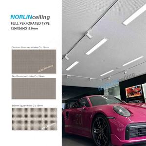 Plaque de plâtre perforée de construction de panneau de plafond de gypse acoustique sans couture de 4x8 pieds 12mm d'épaisseur - Product Image 4