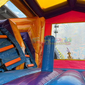Castillo inflable húmedo o seco con tobogán, para fiestas infantiles al aire libre, castillo hinchable comercial. - Product Image 5