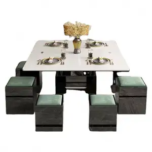 거실을위한 모던 다기능 강화 유리 리프팅 접이식 커피 테이블