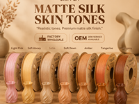 Filament d'imprimante 3D Yiqiu3D Silk PLA 1,75 mm, finition mate, couleur chair, 7 nuances, édition jeunesse pour Bambu Lab Creality