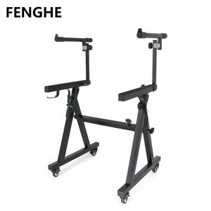 <span class=keywords><strong>Support</strong></span> de <span class=keywords><strong>clavier</strong></span> de piano Q-450A à deux niveaux avec roulettes pivotantes, vente directe d'usine - Product Image 1