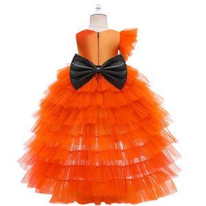 Set di abbigliamento per <span class=keywords><strong>bambina</strong></span> di <span class=keywords><strong>zucca</strong></span> a maniche corte di Halloween - Product Image 4