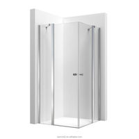 Cabine de douche en verre trempé sans cadre pliable avec garantie de 5 ans pour un usage en appartement, design luxueux