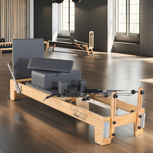 Legno di quercia marrone verde rosa Pilates Reformer personalizzato per il <span class=keywords><strong>Core</strong></span> Training <span class=keywords><strong>Fitness</strong></span> e uso Yoga direttamente dai produttori - Product Image 3