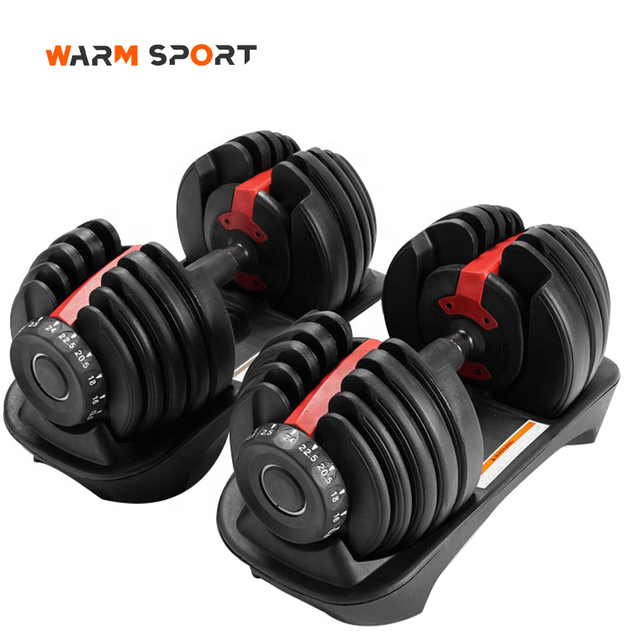 Wholesale Gym Commercial Equipment Free Weight 90 LB Adjustable Dumbbell set