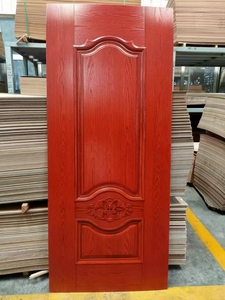 HDF MDF đúc 2 bảng điều khiển melamine cửa da Windproof và hoàn thành bề mặt cho bệnh viện tầng hầm khách sạn các loại cửa khác - Product Image 4