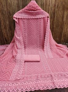 Tissu Georgette de matières premières textiles de qualité exportatrice pour la fabrication de tissus Salwar Kameez et pakistanais pour vêtements - Product Image 2