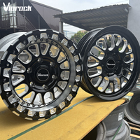 Jeu de jantes forgées décalées Viorock, jantes avant étroites et jantes arrière larges à beadlock, PCD et déport personnalisés, compatibles Mustang Camaro Challenger
