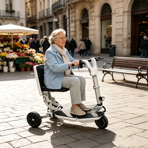 Maleta de aluminio ultraligera portátil para viajes al aire libre con motor de 350W, luz LED y 3 ruedas, scooter eléctrico para adultos y personas mayores. - Product Image 1
