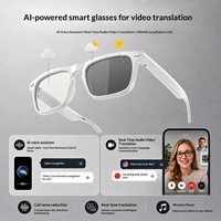 Lunettes Intelligentes IA zl, Bestseller TikTok Transfrontalier, Appel Audio et Vidéo, Traduction, Assistant Vocal, Musique Sans Fil pour