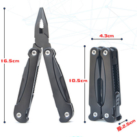Couteau multifonctionnel portable industriel d'extérieur en acier inoxydable pliable avec lame de scie, tournevis, clé et pince à bec de cygne
