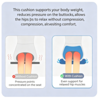 Coussin de siège ergonomique en mousse à mémoire de forme en U, soulagement du coccyx, lavable, antistatique, oreiller de soutien pour le bureau