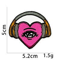 Desain Baru Warna Merah Apel Hati Ceri Tangan Stroberi Patch Setrika untuk Topi Tas