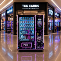 Distributeur automatique de figurines et petits jouets de collection pour packs TCG, marchandises d'anime, avec options de paiement par carte et espèces