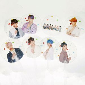 Éventail publicitaire double face en PVC transparent, personnalisé avec logo imprimé, motif dessin animé, cercle ou étoile, idéal pour cadeaux, vente en gros à prix réduit - Product Image 4