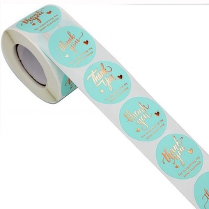Custom Design in Stock Holographic Round <b>Label</b> 500pcs 2.5CM 1 Inch Thank You Stickers Roll for Supporting Small Business - Product Image 6