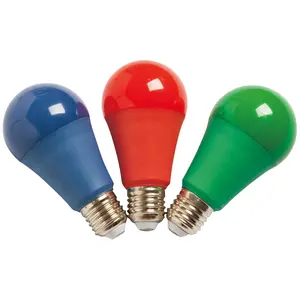 中国制造商彩色灯泡3w 5w 7w发光二极管灯泡E27交流/DC彩色室内装饰发光二极管灯泡灯