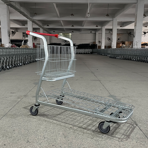 Carrito de Compras Resistente de Malla Metálica Galvanizada, Apilable, <span class=keywords><strong>para</strong></span> Supermercado, con Asiento <span class=keywords><strong>para</strong></span> Bebé y Cesta - Product Image 1
