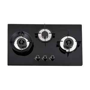 Table de cuisson à gaz intégrée 60 cm 3 brûleurs Panneau en verre trempé durable Table de cuisson à gaz en verre trempé - Product Image 6