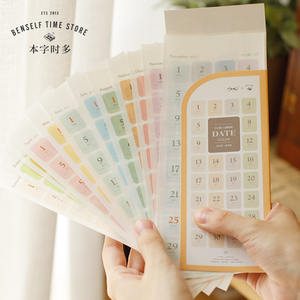 12 fogli per confezione Adesivi per la data del calendario perpetuo a colori per quattro stagioni manuale fai da te per tutto l'anno adesivi per il manuale del pianificatore - Product Image 4