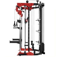 Cable cruzado de construcción de cuerpo en casa, jaula de energía multifuncional, estante de sentadillas con máquina de entrenamiento de levantamiento de pesas, gimnasio, herrero, novedad
