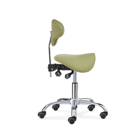 Chaise de barbier moderne en cuir métallique avec dossier confortable Mobilier de salon inclinable/pivotant à 360 degrés pour Beauty Master