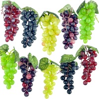 Kunstmatige fruitdruiven Real Touch Plastic decoratieve druiven voor vintage bruiloftsfeestdecoratie