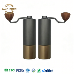 Kingze Nouveau Design Capacité de grossièreté réglable 25g Acier inoxydable 420 Fraise Moulin à café portable Moulin à café manuel - Product Image 1