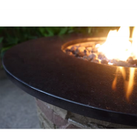Table de feu en marbre Peaktop 40000 BTU, foyer extérieur au gaz, propane, pierres de lave écologiques, décoration de jardin, certifié ETL CE