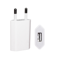 Adaptateur USB 5V 1A Prise Murale US EU, Chargeur USB Mural 5W pour iPhone et Téléphone Mobile