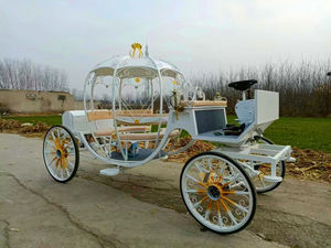 Chariot électrique en forme de citrouille avec sièges confortables, chariot de balade vintage pour parc d'attractions et activités de plein air - Product Image 5
