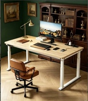 Bureau ergonomique Brilliant D04 en panneau de particules de bois massif laminé à froid avec cadre de levage électrique assis-debout et correcteur de posture pour le bureau