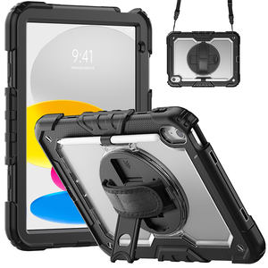 Dos transparent 360 Rotation étui robuste avec dragonne et bandoulière pour <span class=keywords><strong>iPad</strong></span> <span class=keywords><strong>10</strong></span><span class=keywords><strong>ème</strong></span> <span class=keywords><strong>génération</strong></span> <span class=keywords><strong>10</strong></span>.9 pouces - Product Image 2