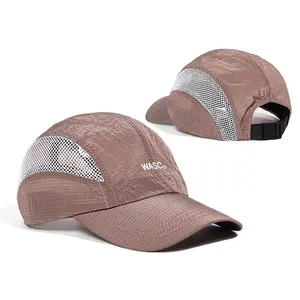 [Impermeable] Oem Gorra de béisbol de protección solar deportiva personalizada En blanco Ligero Impermeable Correr 5 Panel Camp Caps Hat