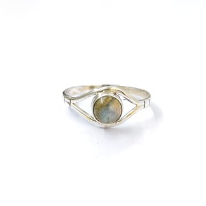 Bague en argent sterling 925 avec pierre précieuse labradorite, réglable, collection artisanale, bagues fines, bijoux en argent, prix de gros - Product Image 1