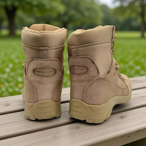 DSF68 Men Tan Suede Tactical <b>Boots</b> Waterproof Outdoor <b>Hiking</b> Ankle <b>Boots</b> All Seasons Wear - Product Image 4