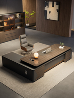 Bureau de direction en matériau de luxe léger, simple et moderne, mobilier de bureau pour dirigeant, grand bureau de direction