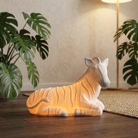 Lampe de table moderne simple en porcelaine zébrée E14/E26 pour salon et décoration intérieure