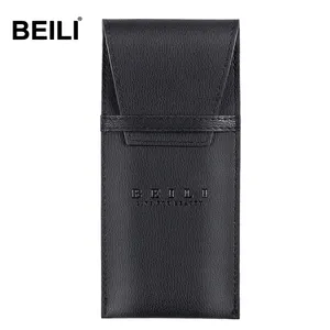 BEILI 패션 블랙 작은 크기 스토리지 가방 PU 메이크업 브러쉬 가방 사용자 정의 도매 개인 라벨 커버 화장품 가방
