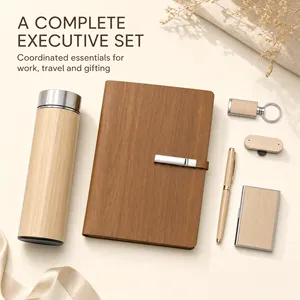 2026 Sustainable Handmade Bamboo Customized Size Embossing Printing Logo Premium Modern Eco-Friendly <b>Gift</b> Set <b>for</b> Client Holiday - Product Image 3