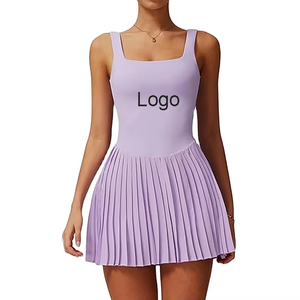 2025 été jupe plissée séchage rapide robe de Tennis avec poche pour téléphone événements athlétiques Tennis vêtements de sport pour femmes - Product Image 1