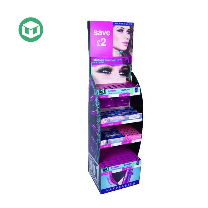 Shopping Mall Makeup Display Shelf / Cosmetic Display Racks/ Paper Floor Display StandためMakeup