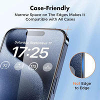 Protection d'Écran 9D en Verre Trempé pour iPhone 16 16E 15 14 13 12 11 Pro Max, Verre Protecteur pour iPhone X XR XS Max 7 8 14 Plus