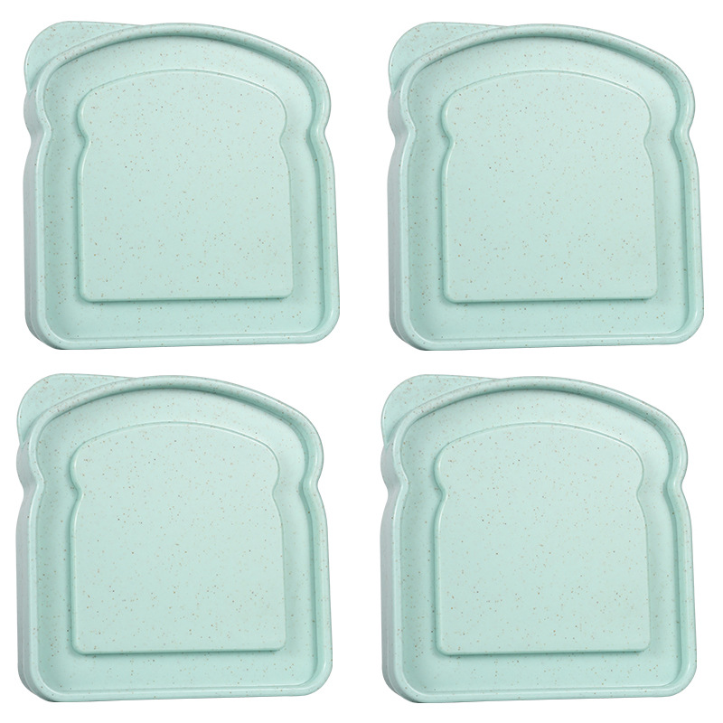 [สีเขียว] แซนวิชสด-เก็บกล่อง4แพ็ค