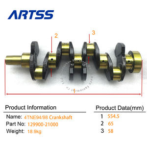 Cigüeñal para Motor Diésel 4TNE94 4TNE98 129900-21000 para Excavadora <span class=keywords><strong>YANMAR</strong></span>, Repuestos para Montacargas - Product Image 6