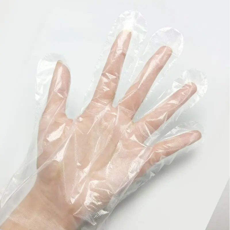 Food Grade Oil-Proof Waterproof Transparent Plastic HDPE/LDPE Disposable Safe Cooking Restaurant Family PE Gloves