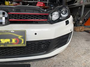 Pour VW <span class=keywords><strong>Golf</strong></span> MK6 GTI, lèvre de <span class=keywords><strong>pare</strong></span>-chocs <span class=keywords><strong>avant</strong></span> en fibre de carbone noire brillante, nouveau matériau ABS, état d'<span class=keywords><strong>occasion</strong></span>, fixation par boulons, 2010-2013 - Product Image 6