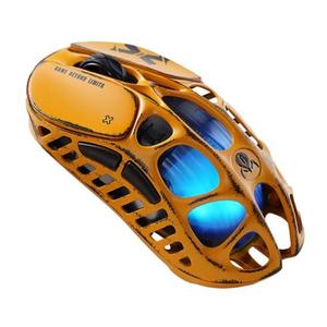 GravaStar Mercury X Pro 8KHz Tri Mode Magnesium Hollow RGB Wireless Right-Handed Gaming <b>Mouse</b> (Battle Worn-Yellow/Neon Stock - Product Image 2
