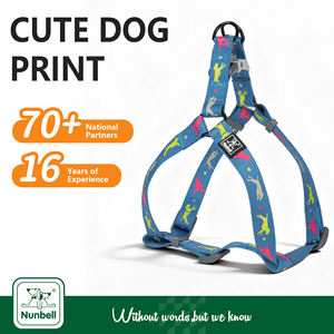 ヌンベル卸売価格ファッションナイロンアニマルプリントY型ステップイン調節可能バックル留め犬用ハーネス小型可愛い - Product Image 1