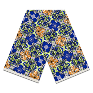 <span class=keywords><strong>Nappes</strong></span> WaxPrint pour les fêtes Tissu imprimé à la cire double face Imprimés africains modernes Pagne En Tissu Tissu Ankara Tissu numérique personnalisé - Product Image 2